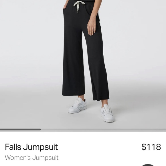 NWOT Vuori black Heather Wide Leg Jumpsuit - Picture 5 of 5